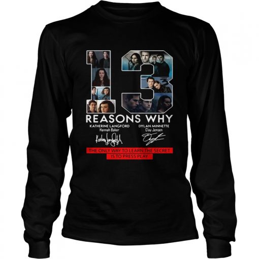 13 Reasons Why the only way to learn the secret is to press play  LongSleeve