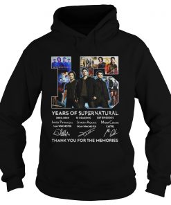 15 Years Of Supernatural Thank For The Memories Signature  Hoodie