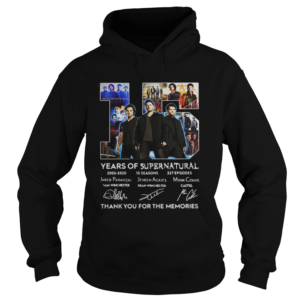 15 Years Of Supernatural Thank For The Memories Signature Hoodie