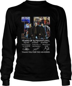 15 Years Of Supernatural Thank For The Memories Signature  LongSleeve