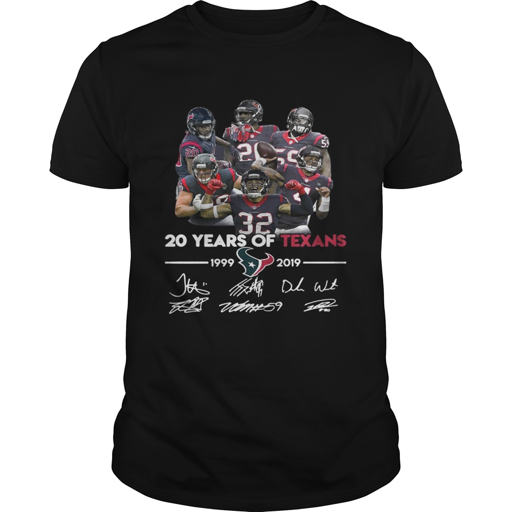 20 Years of Houston Texans 19992019 signature shirt