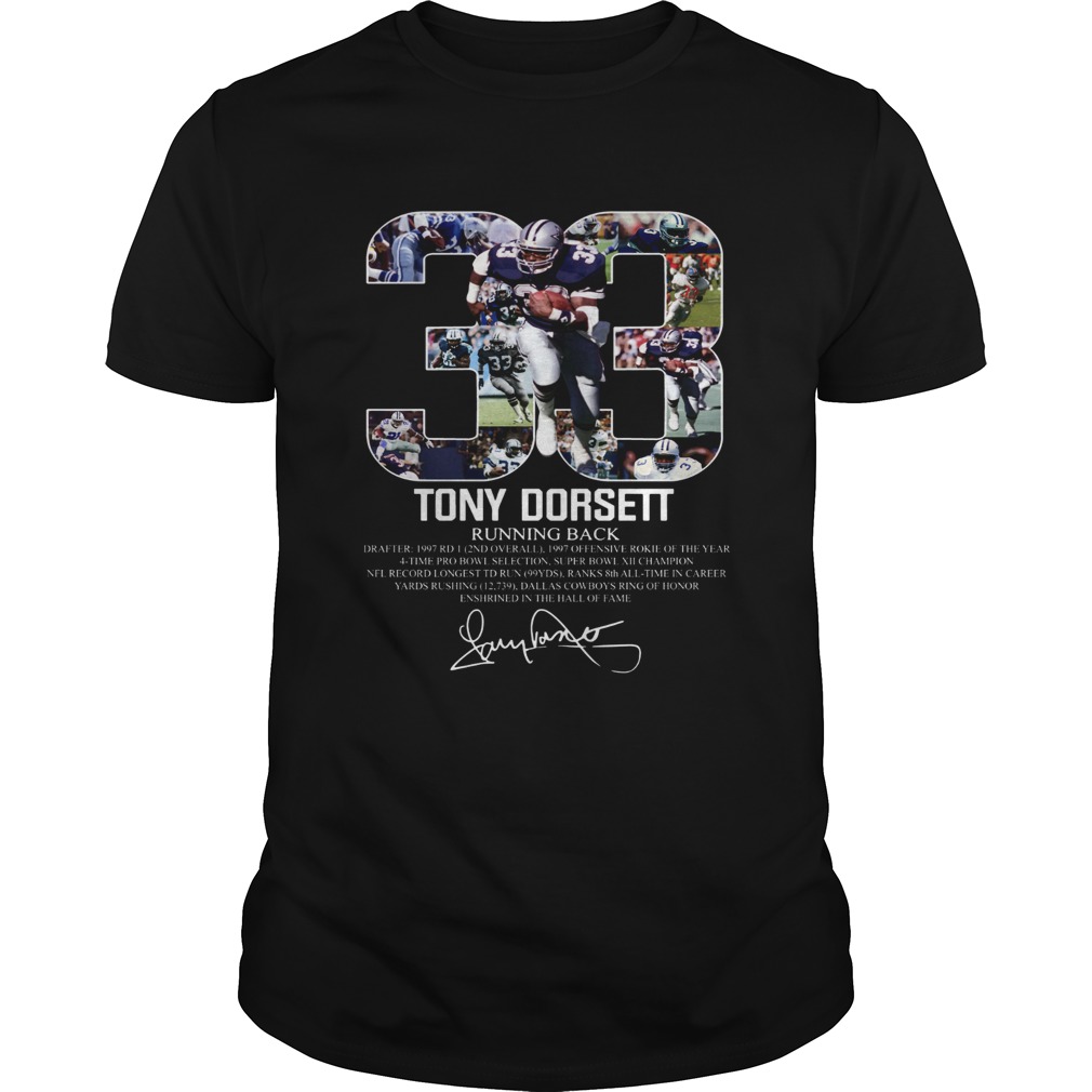 33 Tony Dorsett Dallas Cowboys Running back shirt