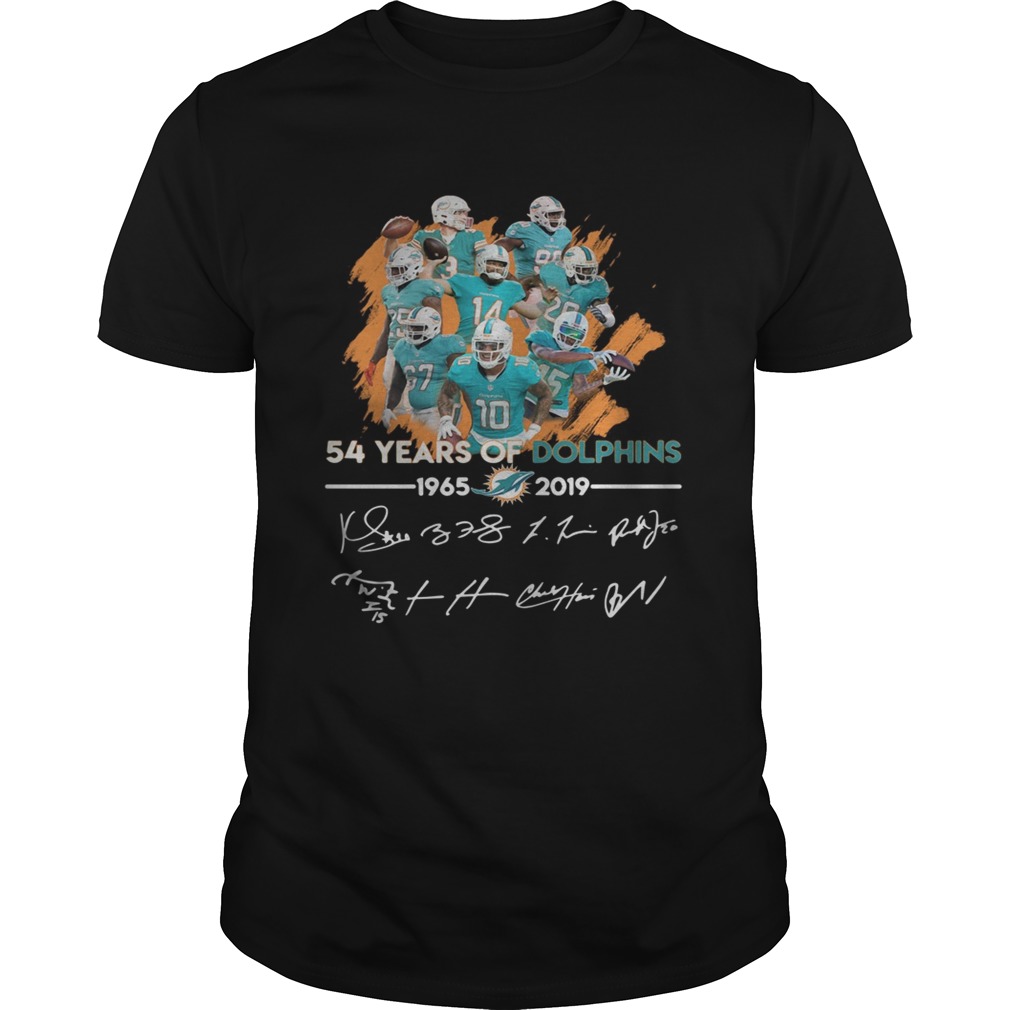 54 years of Dolphins 19652019 signature shirt