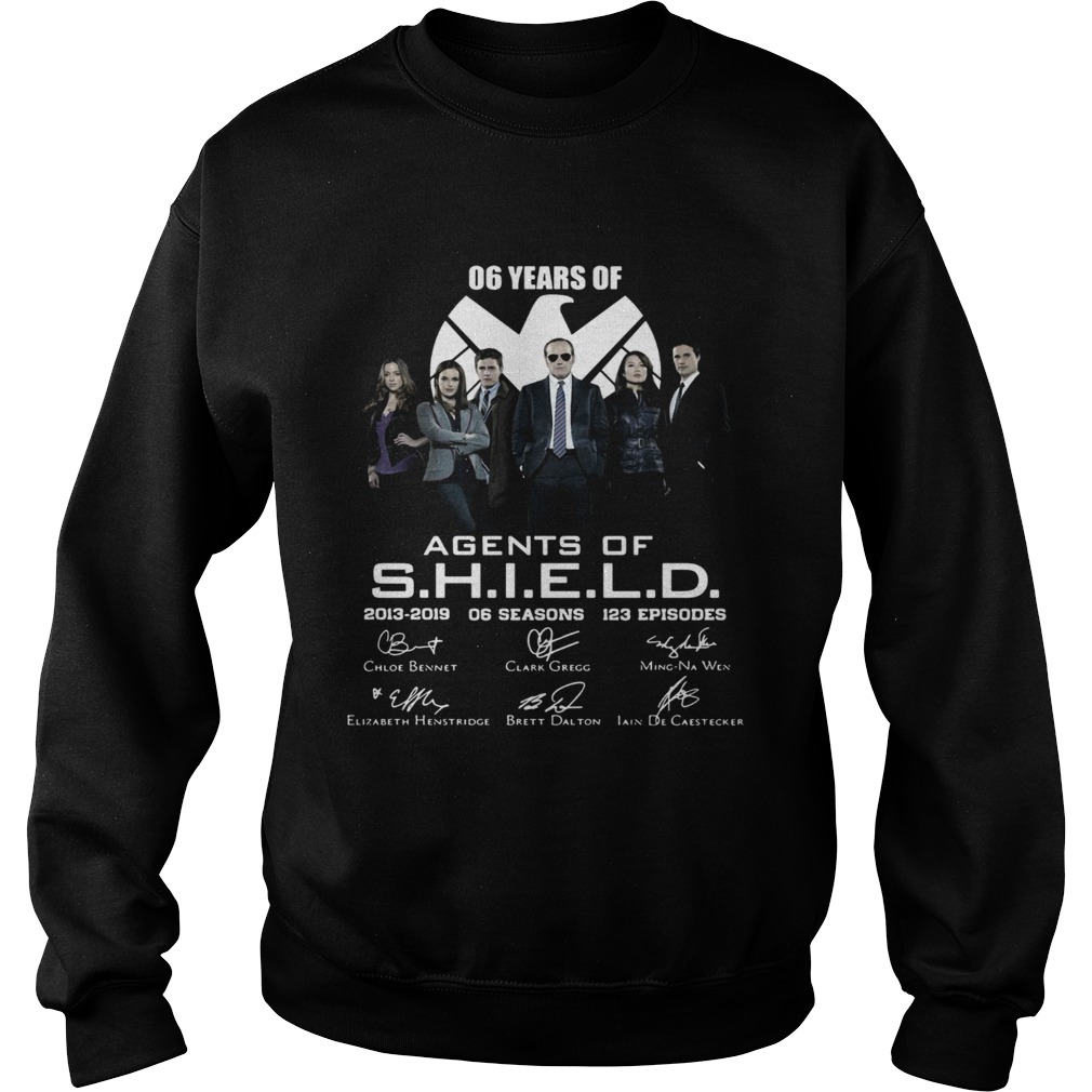 6 years of Agents Of SHIELD 2013 2019 signature Sweatshirt