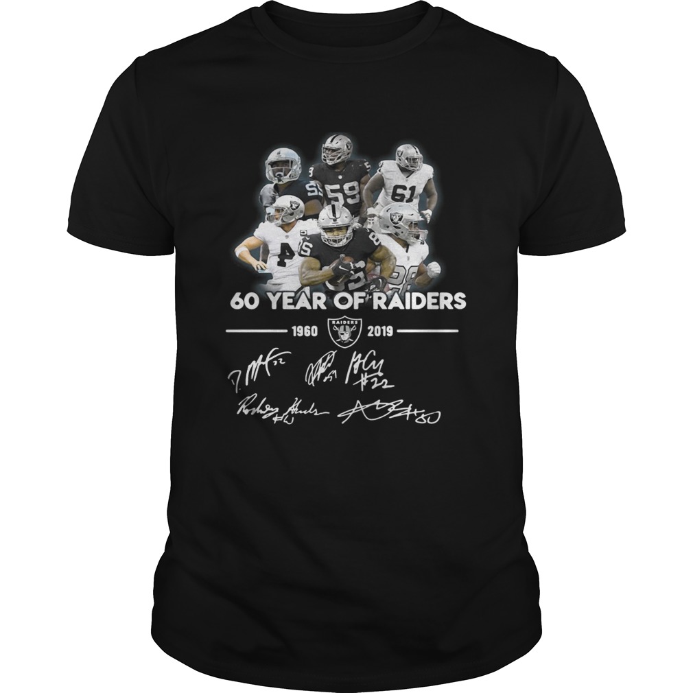 60 Years of Oakland Raiders 19602019 signature shirt