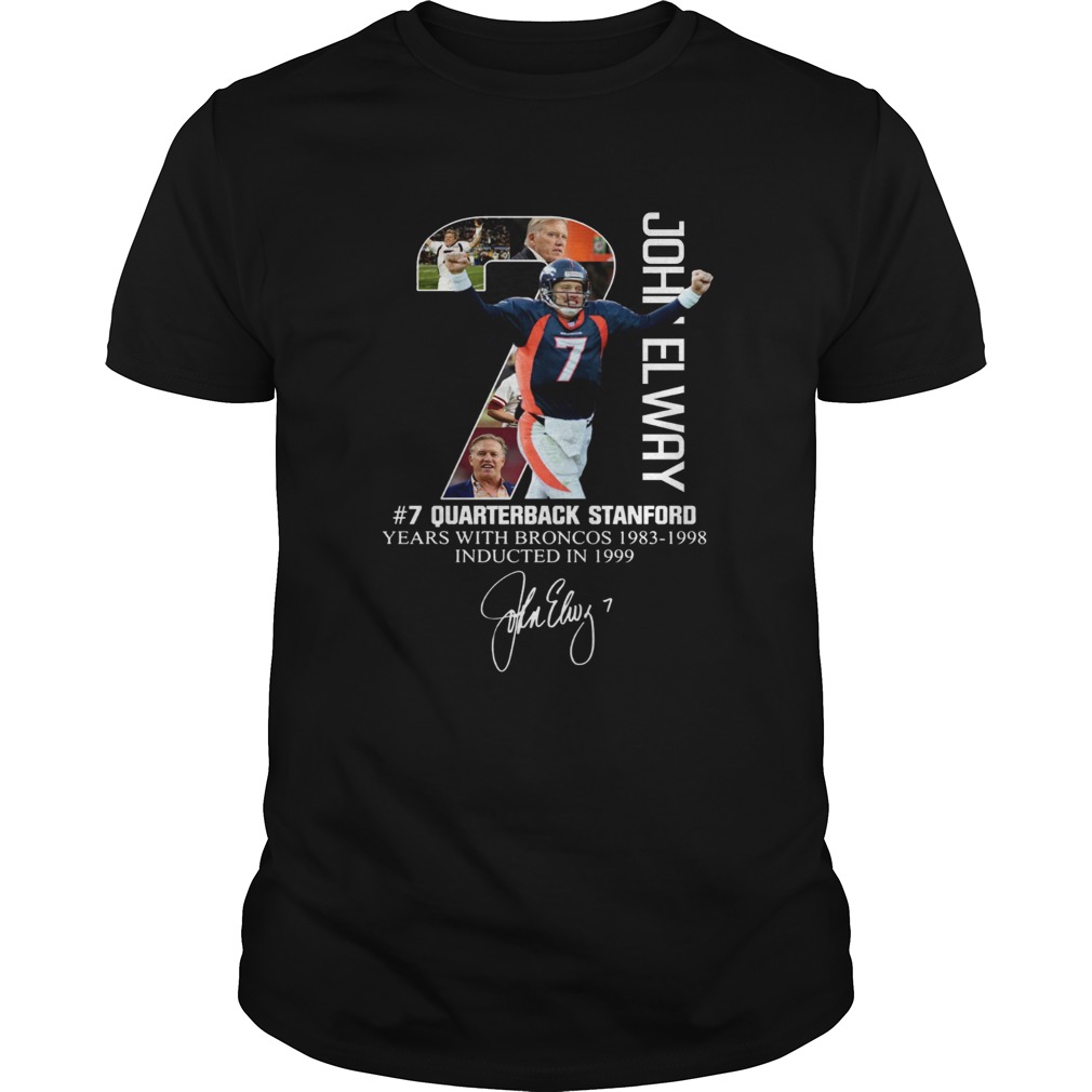 7 John Elway Quarterback Stanford years with Broncos shirt