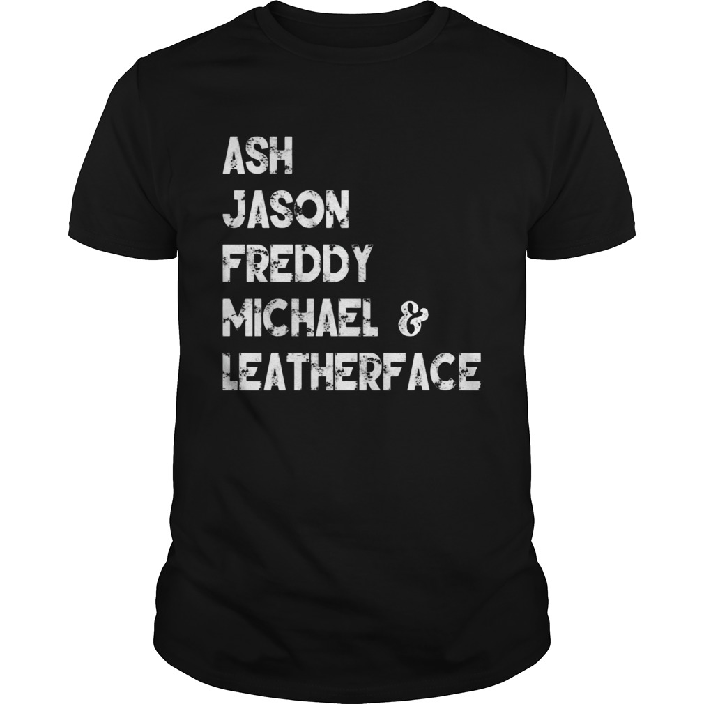80s Horror Legends Ash Jason Freddy Michael Leatherface Tshirt