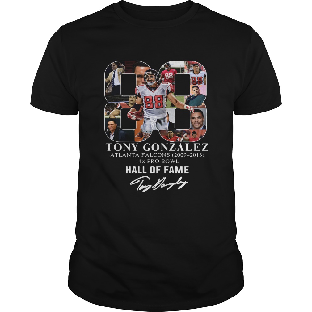 88 Tony Gonzalez Atlanta Falcons Hall Of Fame shirt