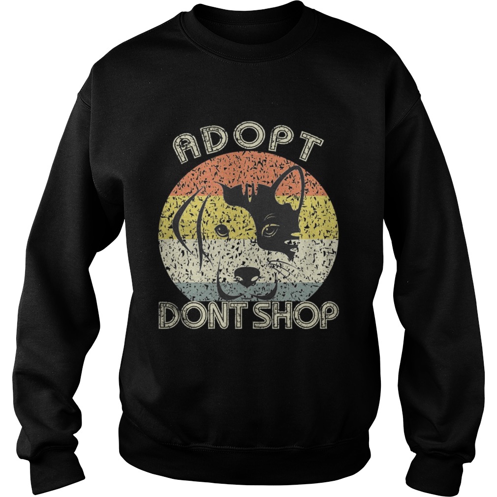 Adopt Dont Shop Vintage For Pet LoversCat And Dog TShirt Sweatshirt