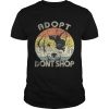 Adopt Dont Shop Vintage For Pet LoversCat And Dog TShirt Unisex