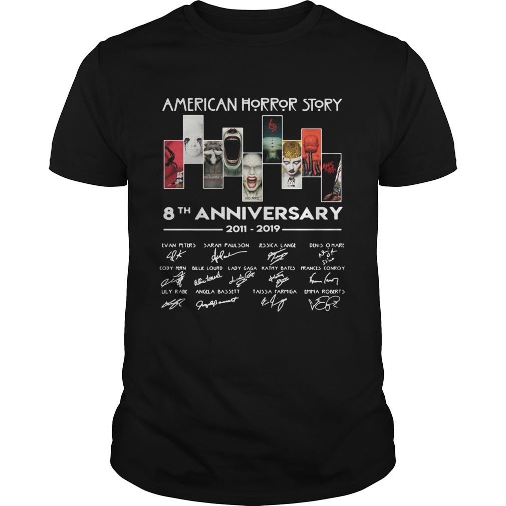 American Horror Story 8th anniversary signature shirt