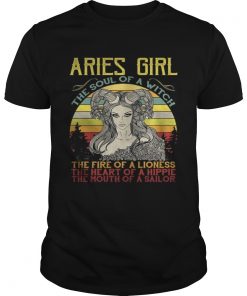 Aries Girl The Soul Of A Witch Heart Of A Hippie Shirt Unisex