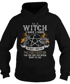 As a witch I have 3 sides the quiet crazy side the fun crazy side and the side you never want to se Hoodie