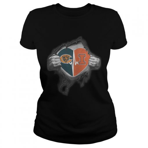 Bears Illinois Its in my heart inside me  Classic Ladies