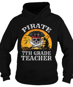 Beautiful Pirate 7th Grade Teacher Funny Halloween  Hoodie