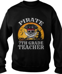 Beautiful Pirate 7th Grade Teacher Funny Halloween  Sweatshirt