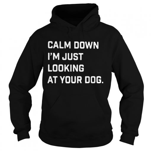 Calm down Im just looking at your dog  Hoodie