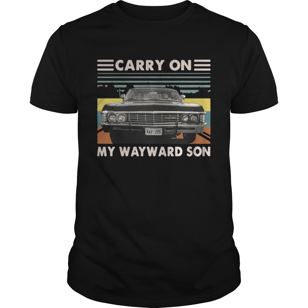 Carry On My Wayward Son Car Vintage Shirt