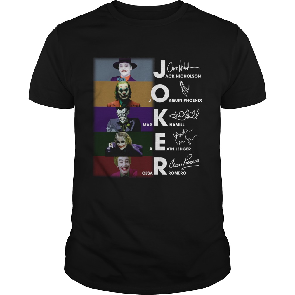 Joker all version signature shirt
