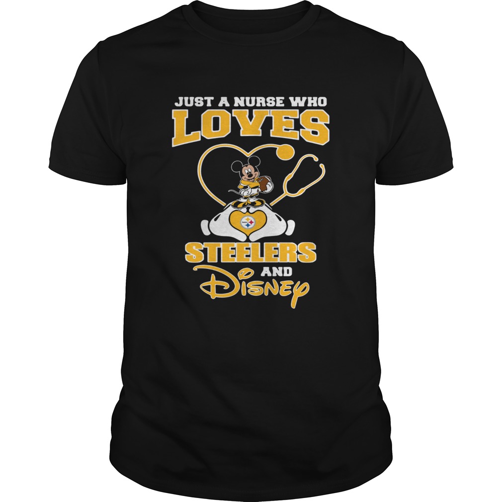 Just a nurse who loves Pittsburgh Steelers and Disney shirt