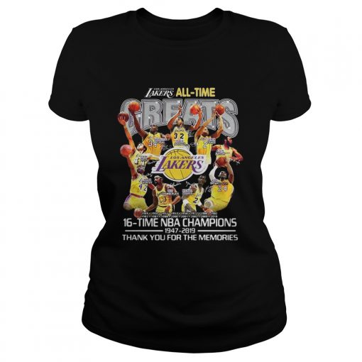 Los Angeles Lakers all time 16 time NBA champions  Classic Ladies