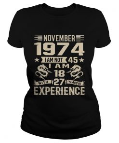 November 1974 I am not 45 I am 18 with 27 years of experience  Classic Ladies