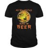Official My Broomstick Runs On Beer Moon Funny Drinking Halloween  Unisex