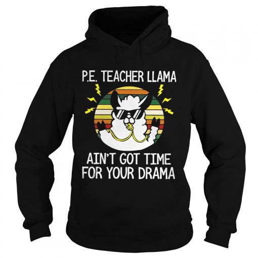 Pe teacher llama aint got time for your drama vintage  Hoodie