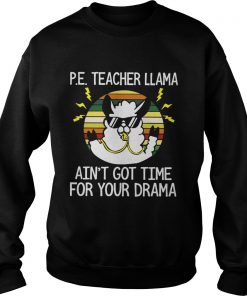 Pe teacher llama aint got time for your drama vintage  Sweatshirt