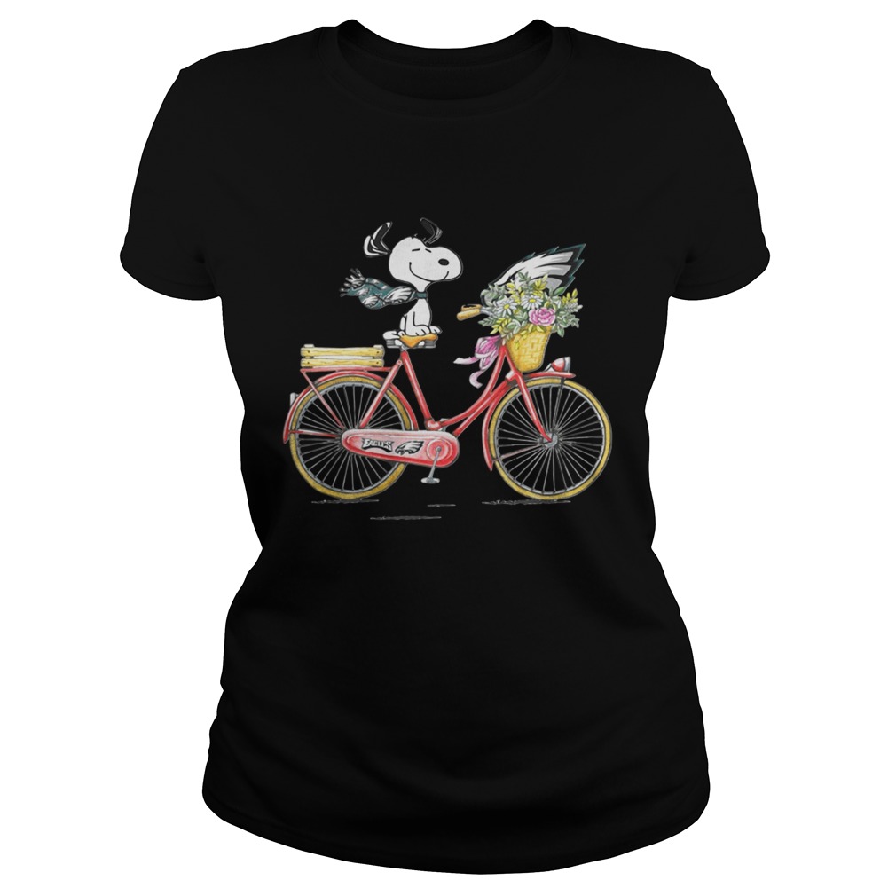 Philadelphia Eagles Snoopy riding a bicycle Classic Ladies