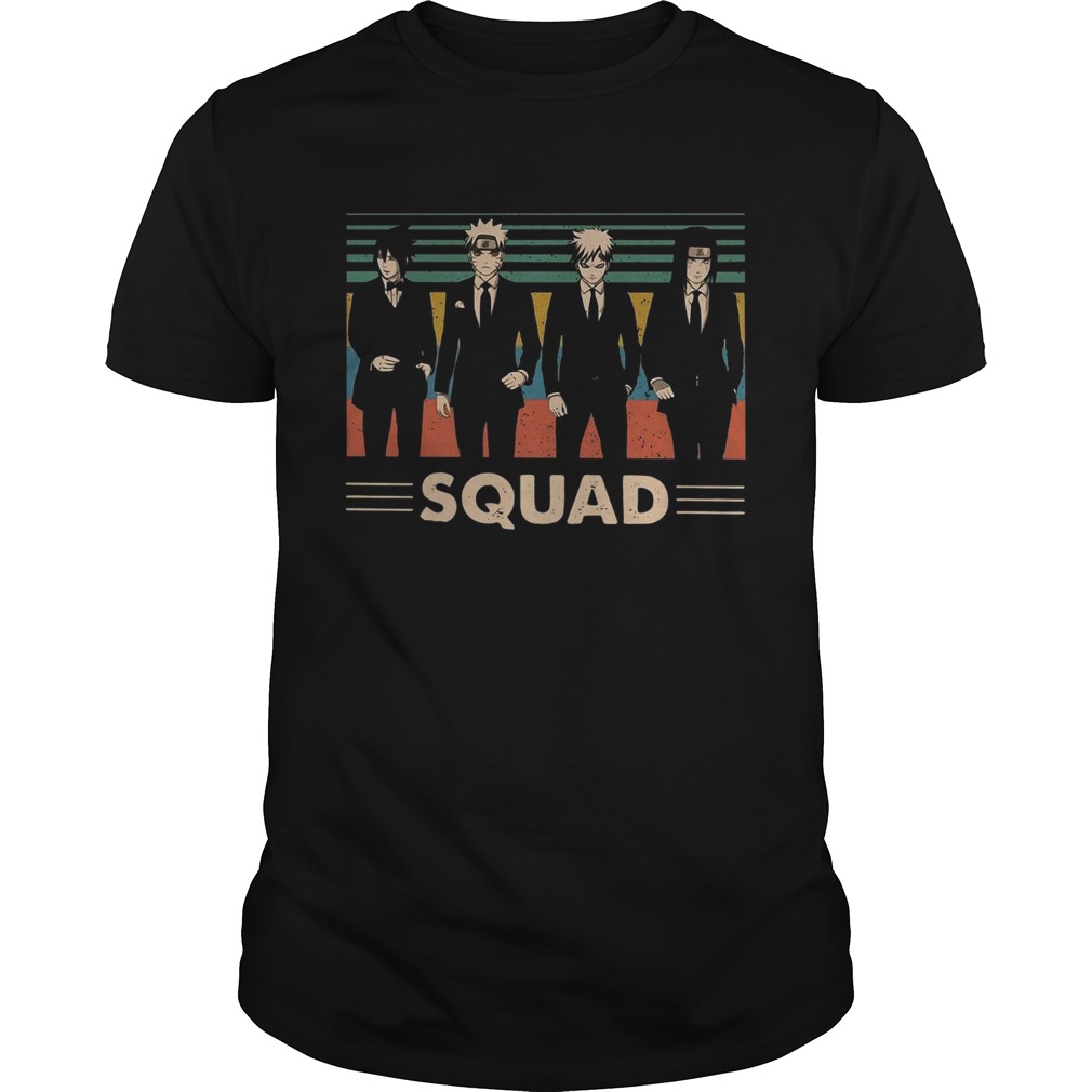 Sasuke Naruto Gaara Neji squad vintage shirt