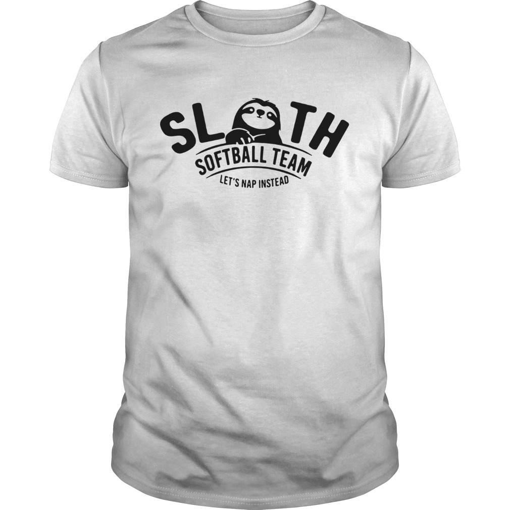 Sloth softball team lets nap instead shirt