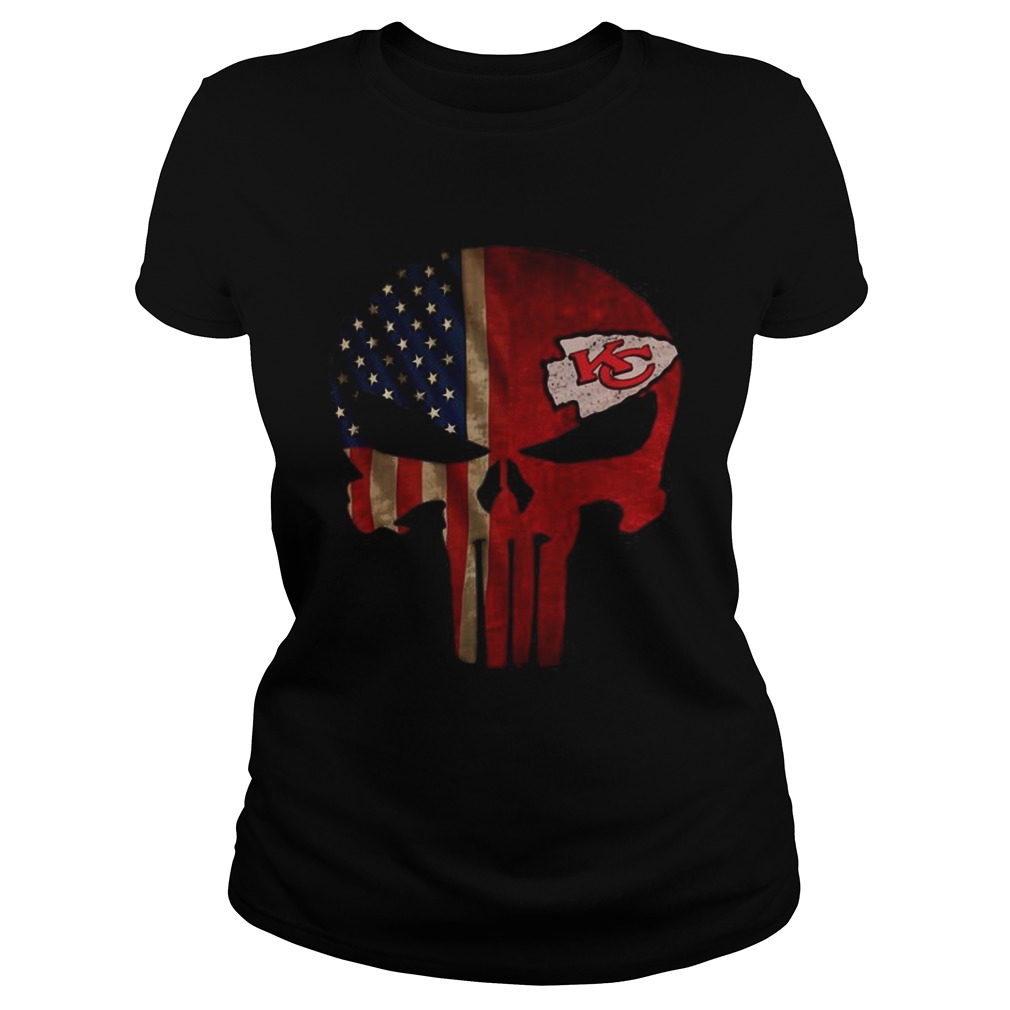 The Punisher Skull Flag Kansas City Chiefs Shirt Unisex Hoodie Sweatshirt For Mens Womens Ladies Kids 