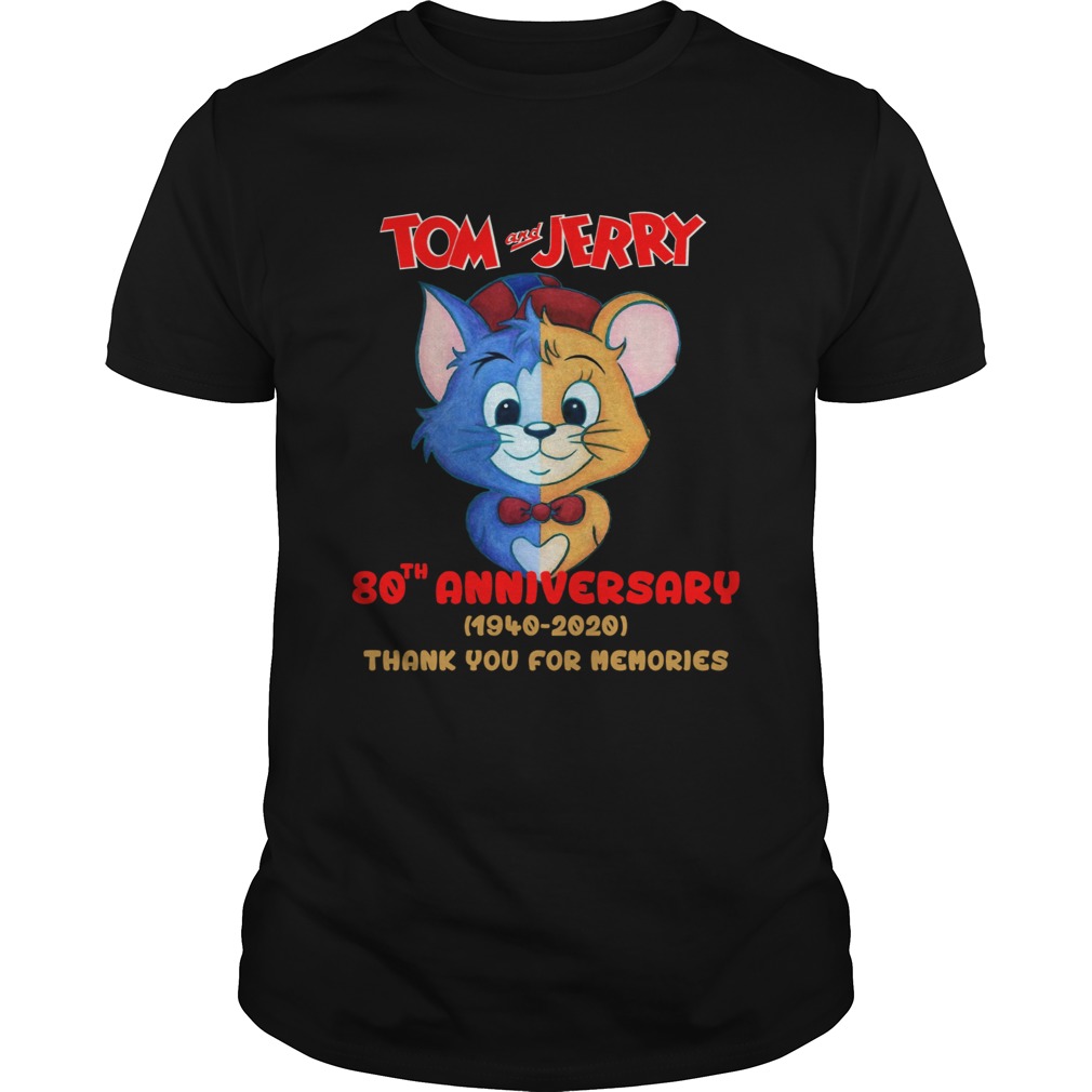 Tom and Jerry 80th anniversary 1940 2020 shirt
