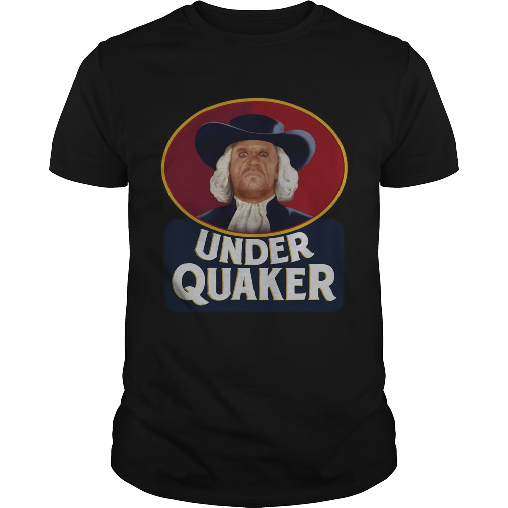 Under Quaker shirt
