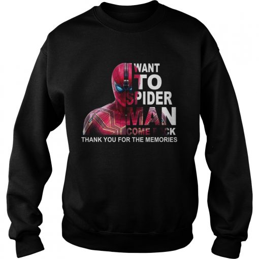 Want to Spiderman come back thank you  Sweatshirt