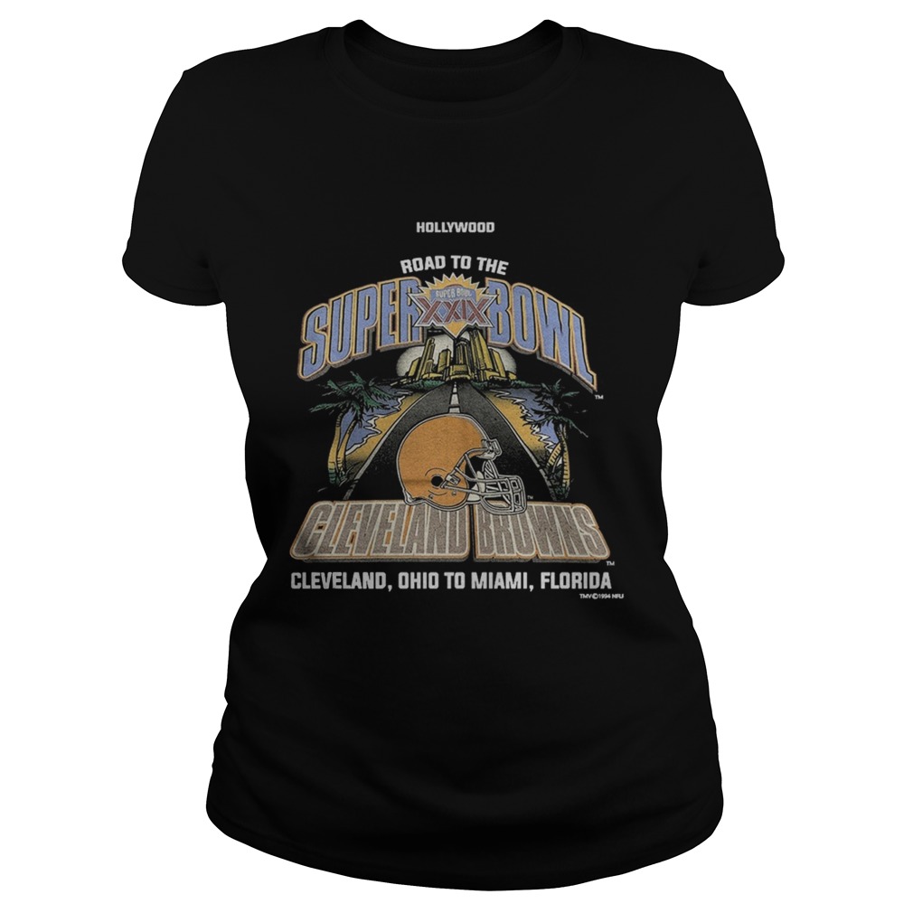 Wood Road To The Super Bowl Cleveland Browns Shirt Classic Ladies