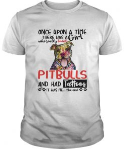 A Girl Who Really Loved Pitbulls And Had Tattoos Funny Shirt Unisex