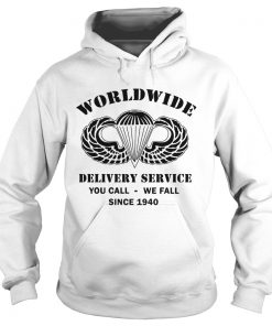 AirBorne Wings Logo Worldwide delivery service you call we call since 1940  Hoodie