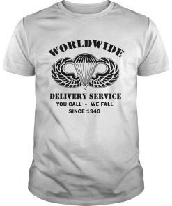 AirBorne Wings Logo Worldwide delivery service you call we call since 1940  Unisex