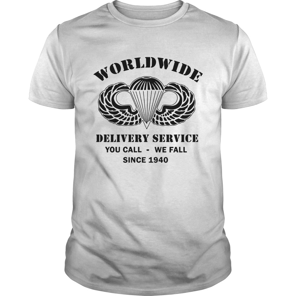 AirBorne Wings Logo Worldwide delivery service you call we call since 1940 Unisex
