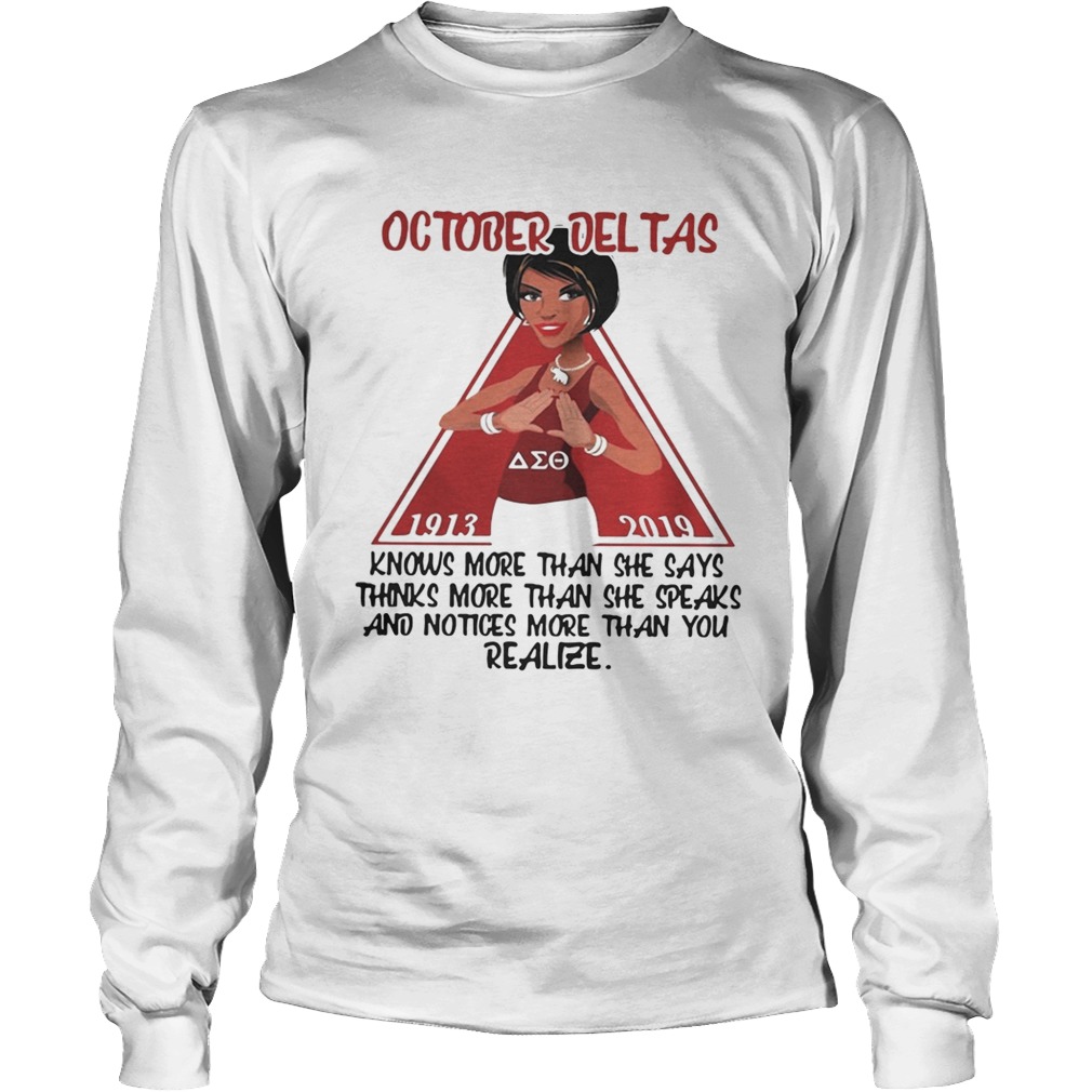 Anika Watley October Deltas knows more than she says thinks she speaks LongSleeve