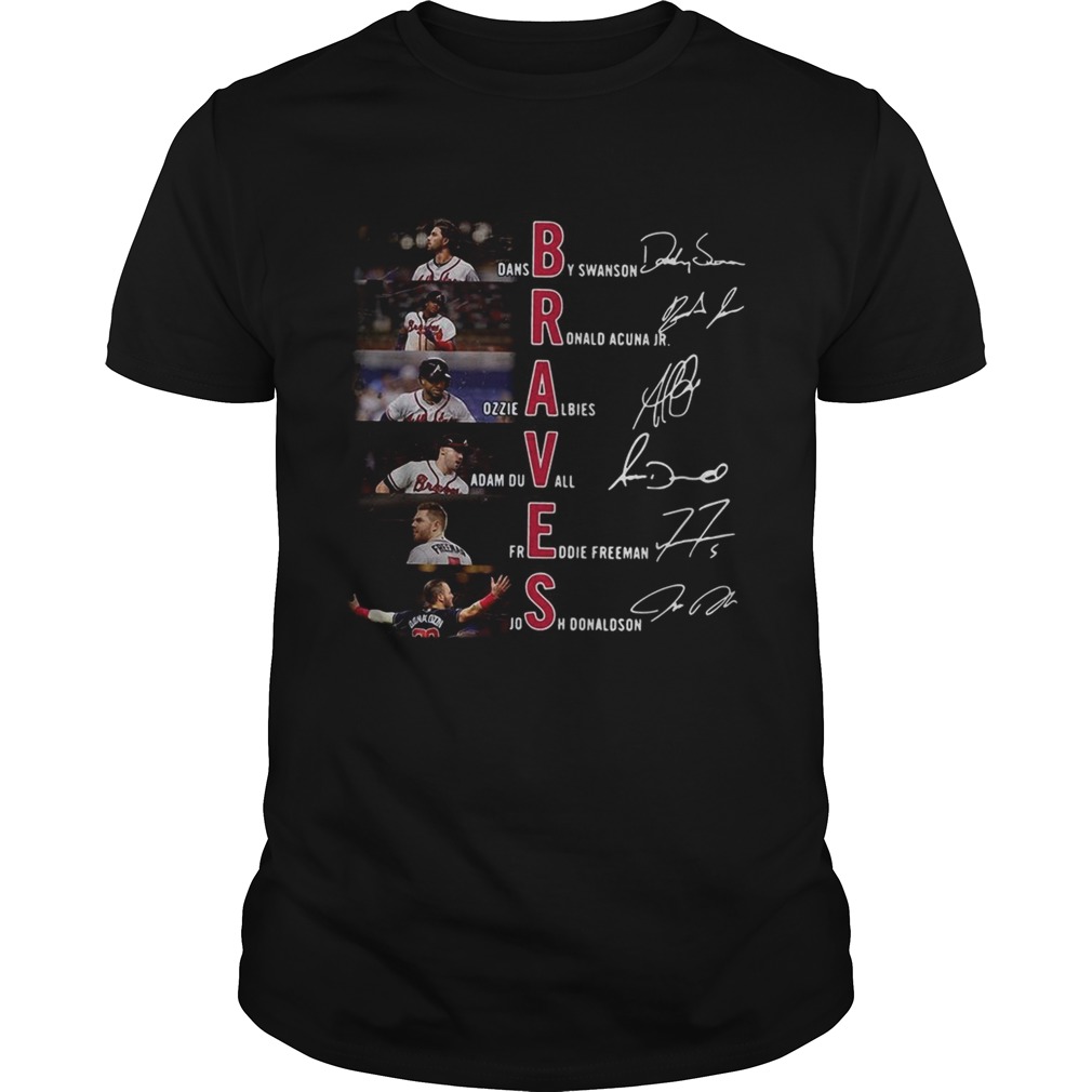 Atlanta Braves Dansby Swanson Ronald Acuna Jr Ozzie Albies signatures shirt  - Kingteeshop