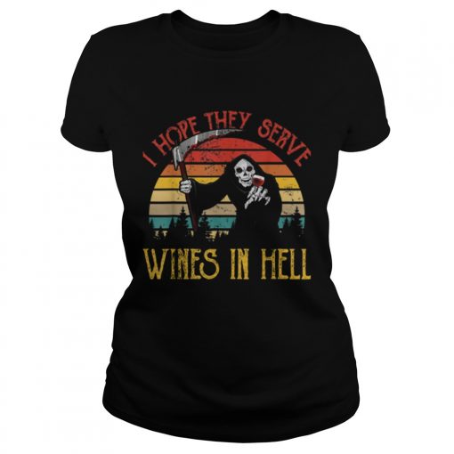 Awesome Vintage I Hope They Serve Wines In Hell Halloween Costume  Classic Ladies