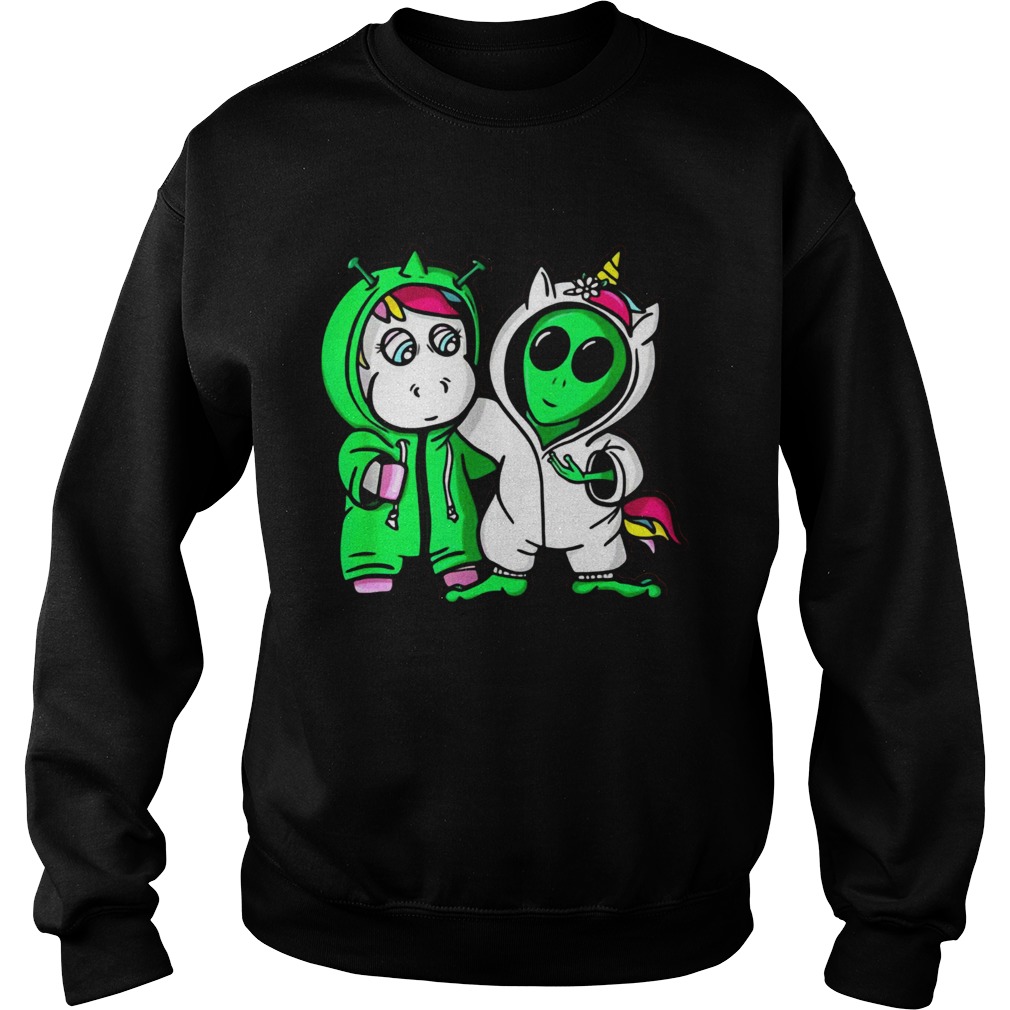 Baby Unicorn vs Alien Costume Halloween Shirt Sweatshirt