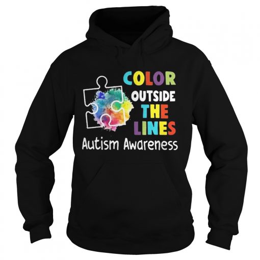 Color Outside The Lines Autism Awareness T Hoodie