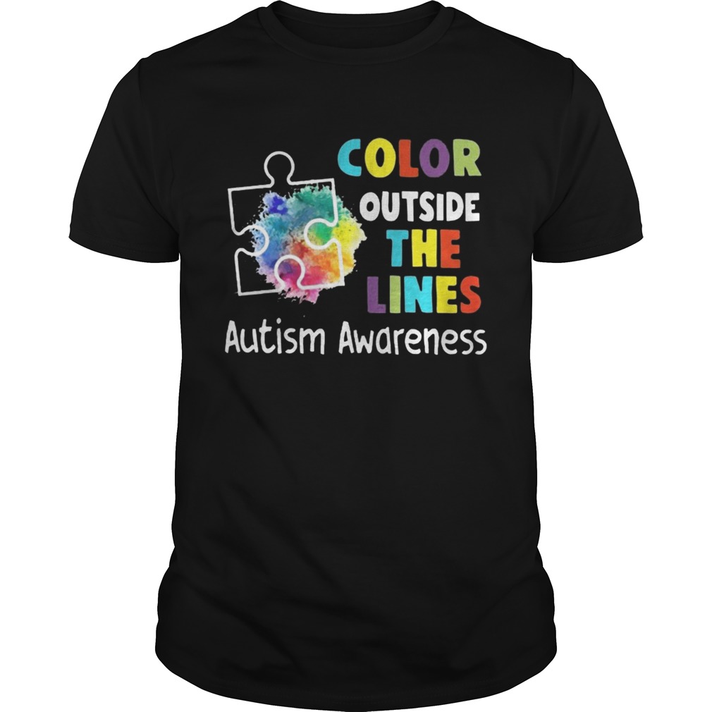 Color Outside The Lines Autism Awareness T Unisex