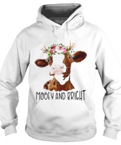 Cow flower mooey and bright  Hoodie
