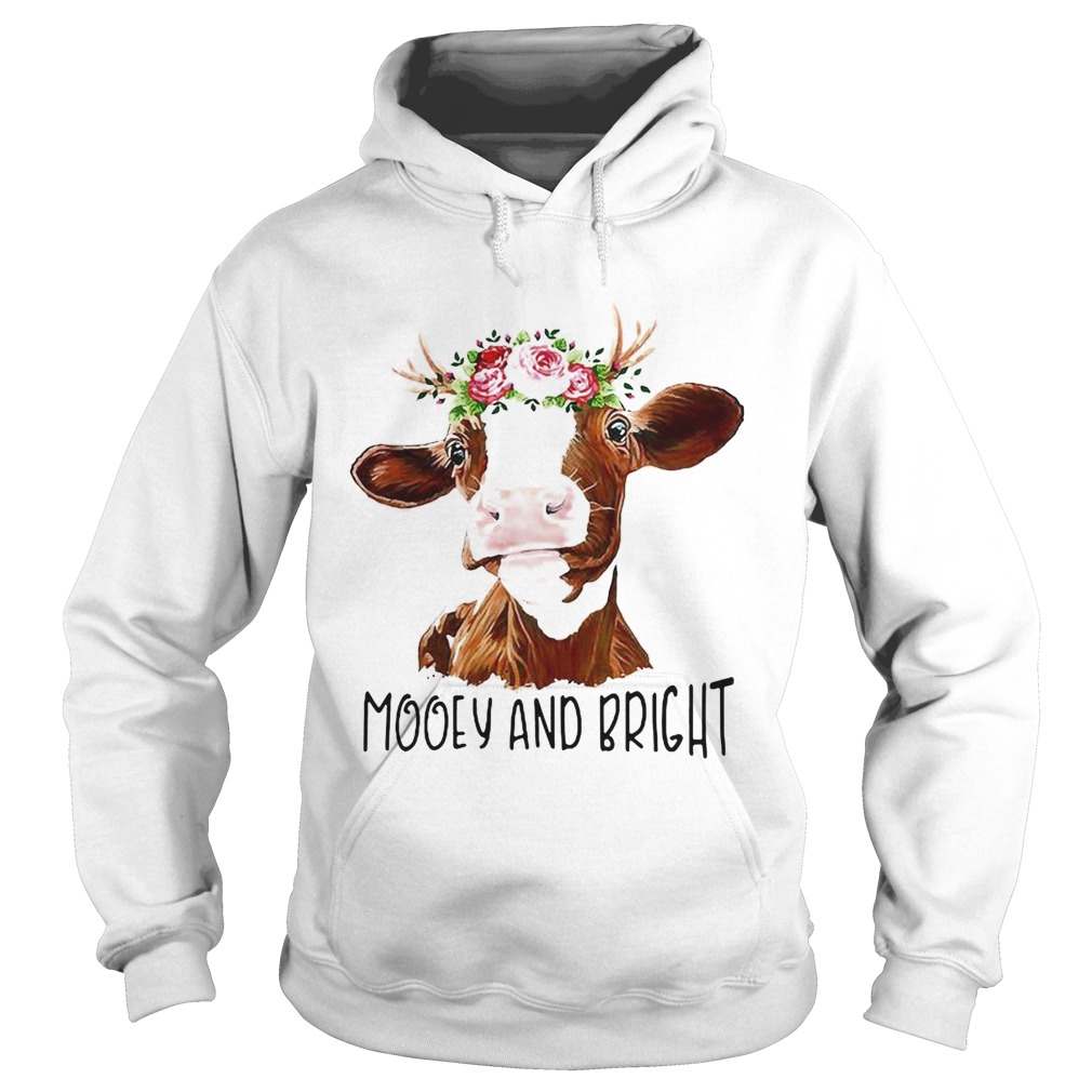 Cow flower mooey and bright Hoodie