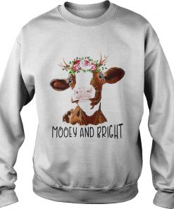 Cow flower mooey and bright  Sweatshirt